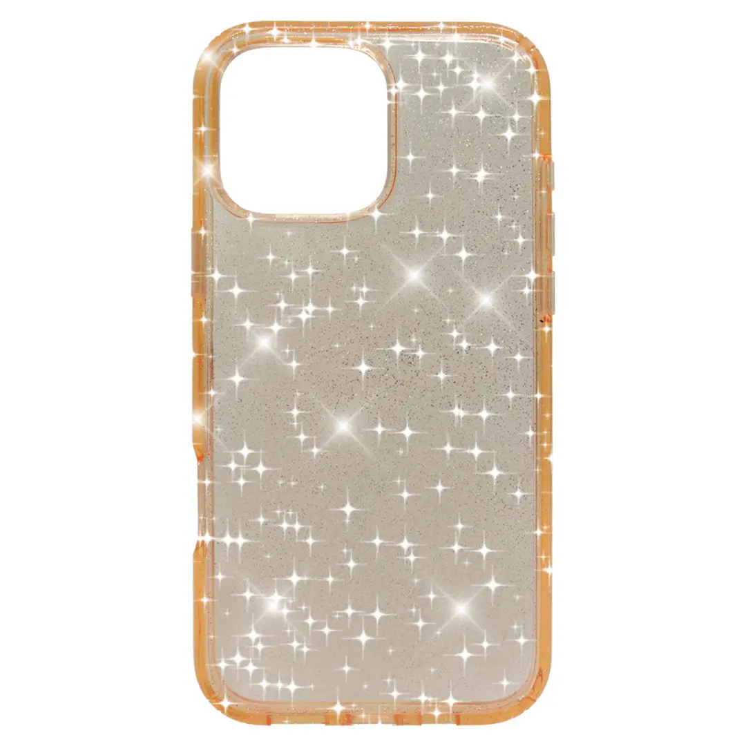 iPhone 16 Pro Fleck Glitter Case Clear Gold